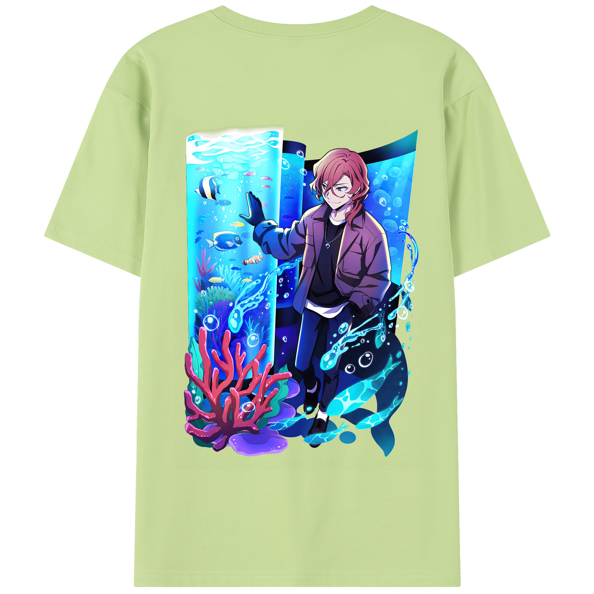 （画像用） 文豪ストレイドッグス Bungo Stray Dogs 綿100％半袖Tシャツ（背面プリント）